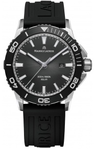 Maurice Lacroix PONTOS S Diver Solar 41mm ∅41 mm - 200 M, Esfera negra, caucho negro
