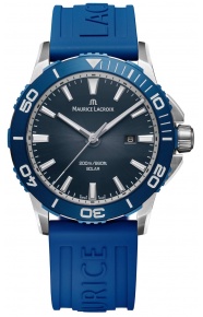 Maurice Lacroix PONTOS S Diver Solar 41mm ∅41 mm - 200 M, Esfera azul, caucho azul