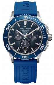 Maurice Lacroix PONTOS S Diver Chrono Solar 41mm ∅41 mm - 200 M, Esfera azul, caucho azul