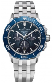 Maurice Lacroix PONTOS S Diver Chrono Solar 41mm ∅41 mm - 200 M, Esfera azul, brazalete de acero