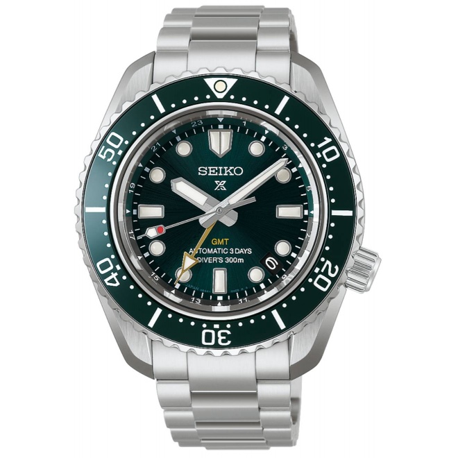 Seiko Prospex Diver 1968 Heritage GMT Verde ∅42 mm - 300M, Esfera verde, brazalete de acero