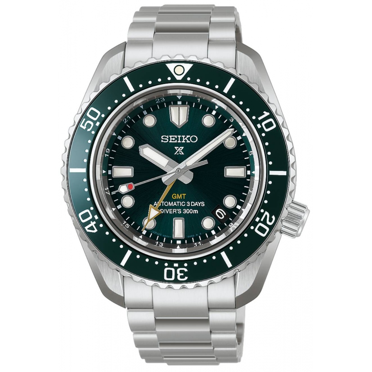 Seiko Prospex Diver 1968 Heritage GMT Verde ∅42 mm - 300M, Esfera verde, brazalete de acero