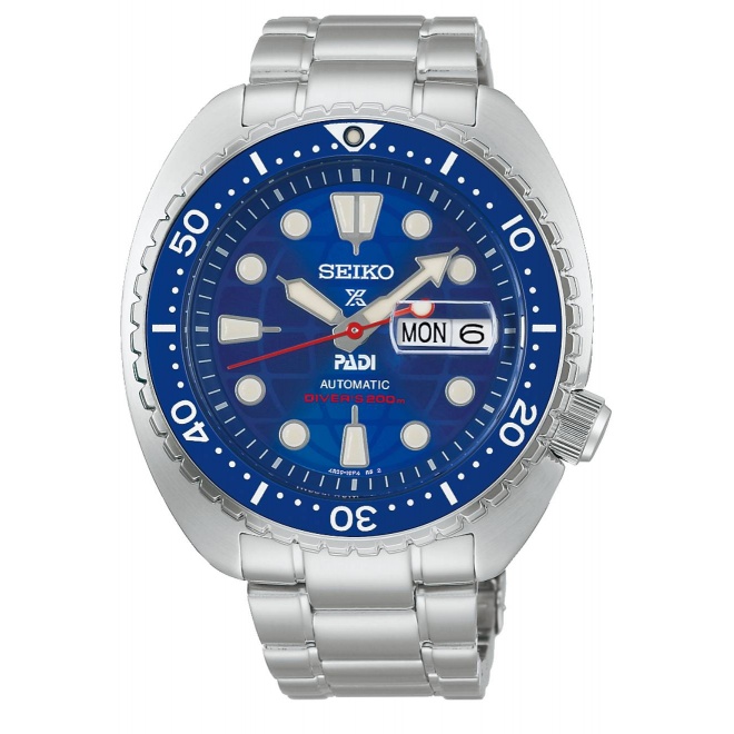 Seiko Prospex Diver Mecánico PADI 60º An. E.L ∅45 mm - 200M, Esfera verde, brazalete de acero, Edición Limitada