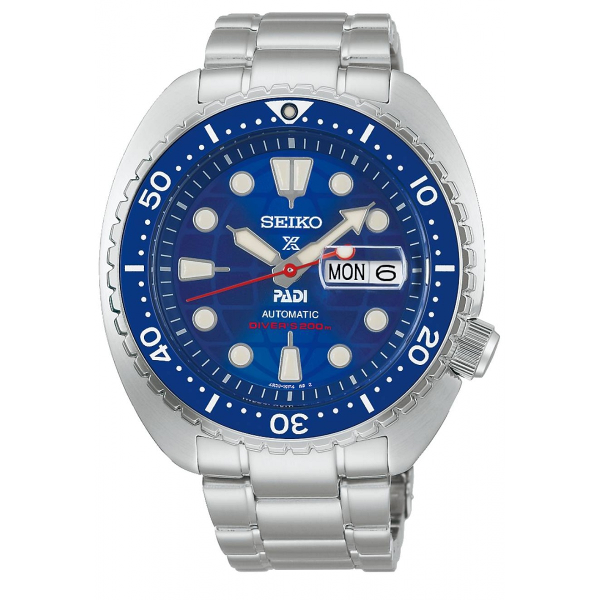Seiko Prospex Diver Mecánico PADI 60º An. E.L ∅45 mm - 200M, Esfera verde, brazalete de acero, Edición Limitada