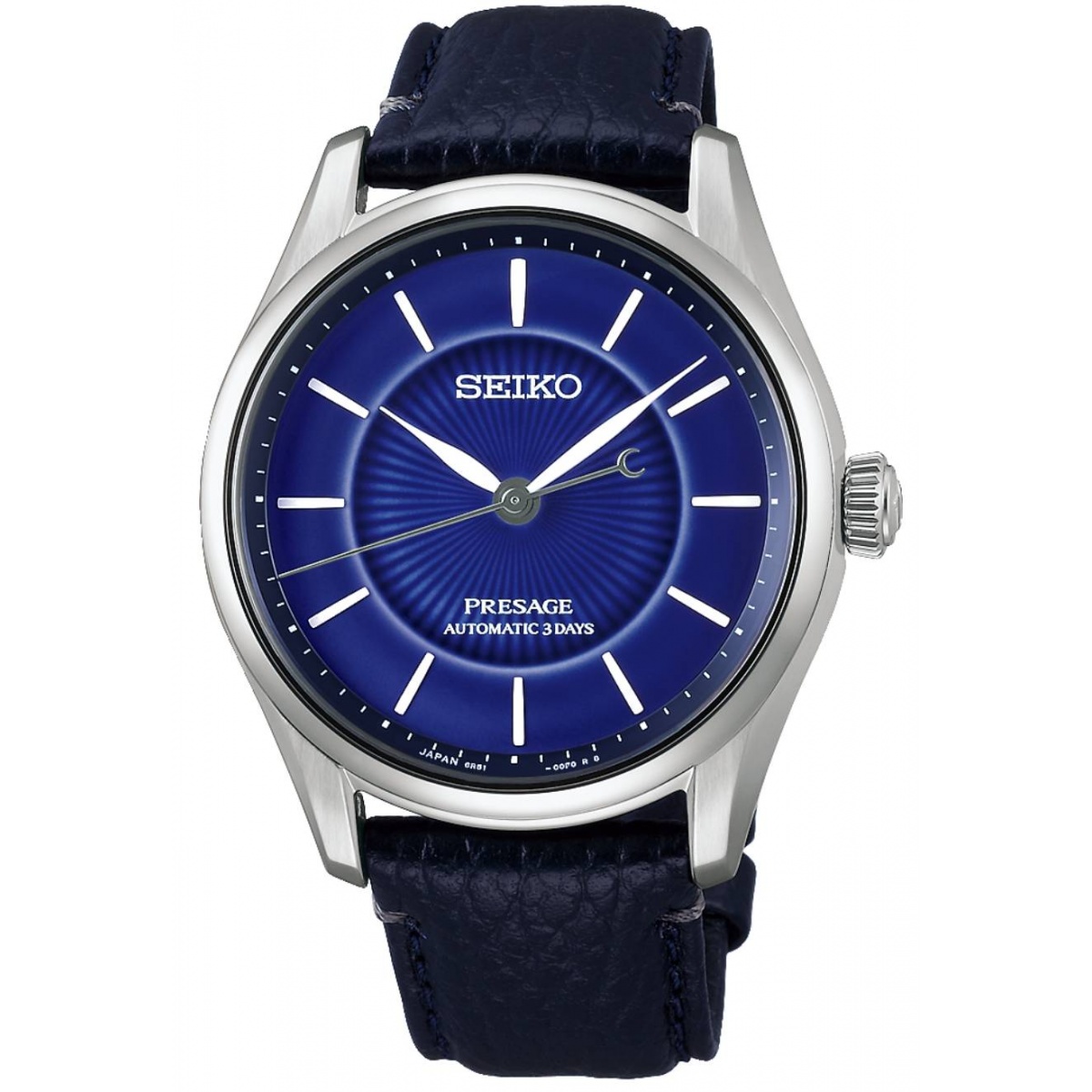 Seiko Presage Classic Arita Seiko Blue 145º EL ∅39,6 mm - 50M, Esfera azul, brazalete de piel azul