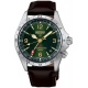 Seiko Prospex Alpinist Mechanical GMT Verde ∅39,5 mm - 200M, Esfera verde, brazalete de piel marrón