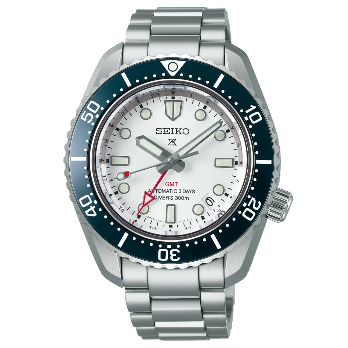 Seiko Prospex Diver GMT Reedición 1968 blanco ∅42 mm - 300M, Esfera blanca, brazalete de acero