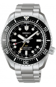 Seiko Prospex Diver 1968 Heritage GMT Negro ∅42 mm - 300M, Esfera negra, brazalete de acero