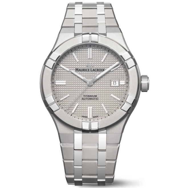 Maurice Lacroix Aikon Automatic Titanium ∅42 mm - 200 M, Esfera gris, brazalete de titanio