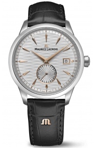 Maurice Lacroix 1975 Legacy ∅39 mm - 5 ATM, Esfera gris, correa de piel negra