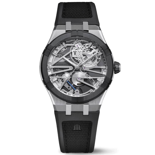 Maurice Lacroix Aikon-IC Master Grand Date Retrograde ∅43 mm - 10 ATM, Esfera gris, caucho.