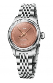 Oris Big Crown Pointer Date ∅29 mm - 5 BAR, Esfera rosa, brazalete de acero