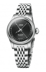 Oris Big Crown Pointer Date ∅29 mm - 5 BAR, Esfera negra, brazalete de acero