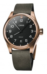 Oris ProPilot Bronze ∅41 mm - 10 BAR, Esfera negra, correa de piel