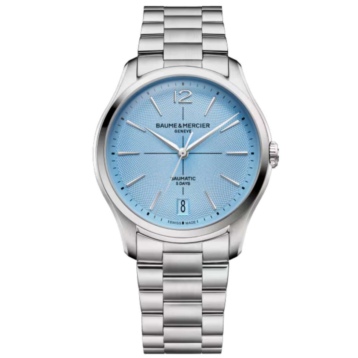 Baume & Mercier Clifton 10870 Automático 50 M - ∅39 mm, Esfera azul claro, Brazalete de acero - Edición Limitada