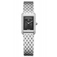 Baume & Mercier Hampton 10862 Cuarzo, 28 X 17,75MM - 5 ATM, Esfera negra, brazalete de acero