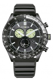 Citizen Chrono Sporty ∅43 mm - 10 ATM, Esfera negra, correa de silicona