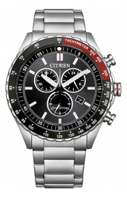 Citizen Chrono Sporty ∅43 mm - 10 ATM, Esfera negra, brazalete de acero