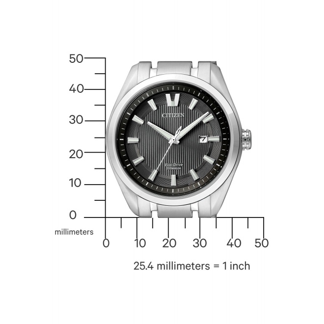 Citizen Hombre Super Titanio 1240 ∅42 mm - 10 ATM, Esfera negra, brazalete de super titanium
