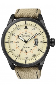 Citizen Caballero 3 agujas - 10 ATM, correa de nylon pespunteada