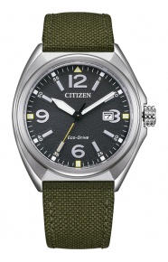 Citizen Military - 10 ATM, correa de nylon khaki estilo militar