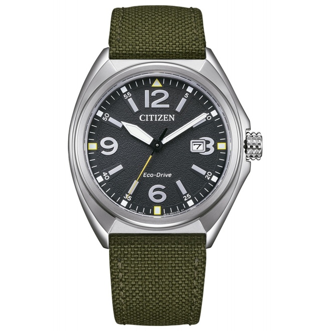 Citizen Military - 10 ATM, correa de nylon khaki estilo militar