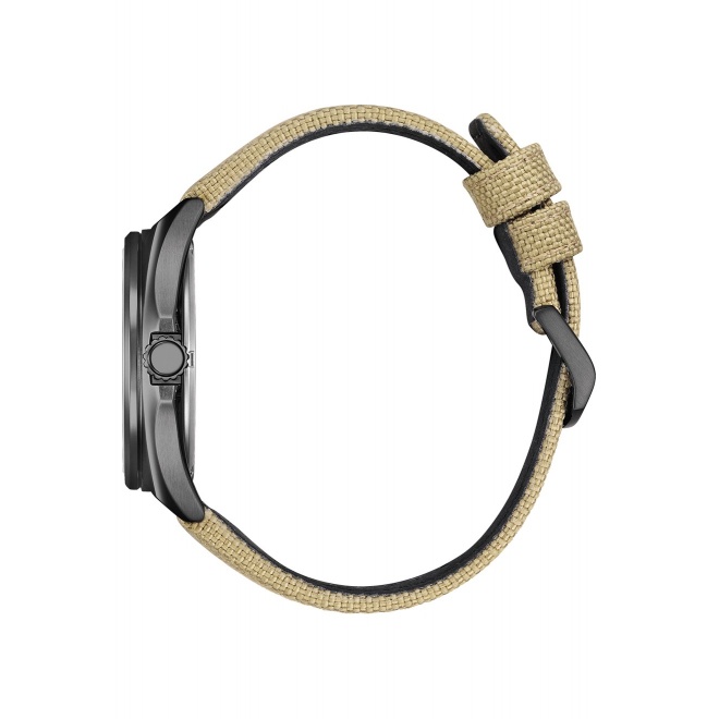 Citizen Military ∅40 mm - 10 ATM, Esfera negra, correa de nylon beige estilo militar