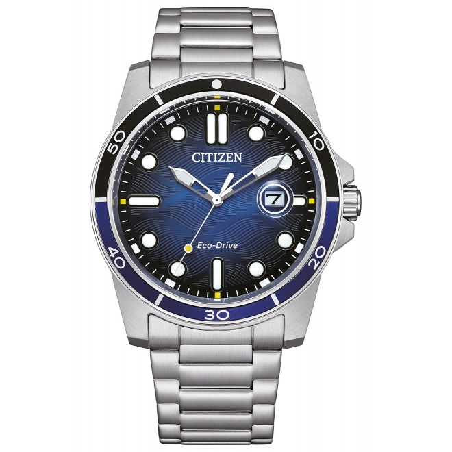 Citizen Marine 1810 ∅41,5 mm - 10 ATM, Esfera azul, brazalete de acero
