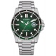 Citizen Marine 1810 ∅41,5 mm - 10 ATM, Esfera verde, brazalete de acero
