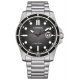 Citizen Marine 1810 ∅41,5 mm - 10 ATM, Esfera negra, brazalete de acero