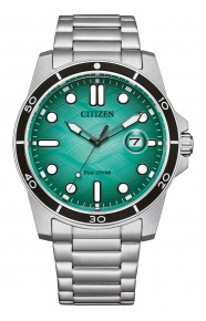 Citizen Marine 1810 ∅41,5 mm - 10 ATM, Esfera azul claro, brazalete de acero
