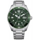 Citizen Marine 188 ∅43 mm - 10 ATM, Esfera verde, brazalete de acero