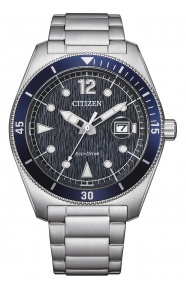 Citizen Marine 188 ∅43 mm - 10 ATM, Esfera azul, brazalete de acero