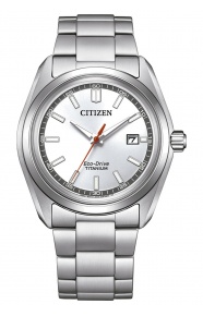 Citizen Super Titanium AW1900 ∅40 mm - 5 ATM, Esfera plateada, brazalete de super titanium