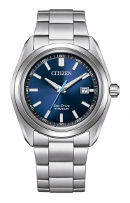 Citizen Super Titanium AW1900 ∅40 mm - 5 ATM, Esfera azul, brazalete de super titanium