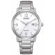 Citizen Eco Drive Pair ∅40 mm - 3 ATM, Esfera blanca, brazalete de acero