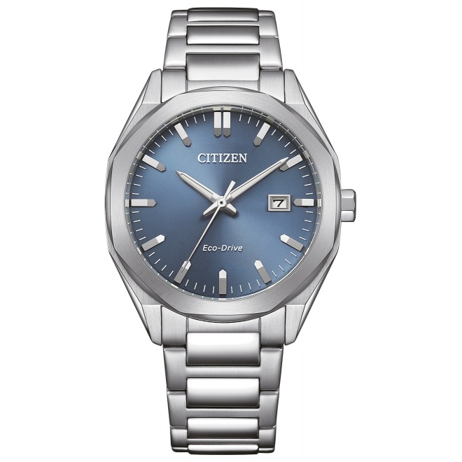 Citizen Unisex ∅38 mm - 10 ATM, Esfera azul, brazalete de acero
