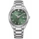 Citizen Unisex ∅38 mm - 10 ATM, Esfera verde, brazalete de acero
