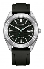 Citizen Active Sport - 10 ATM, correa de silicona negra