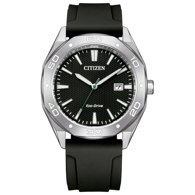 Citizen Active Sport - 10 ATM, correa de silicona negra