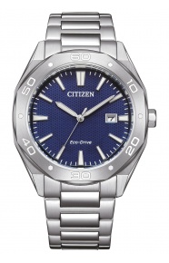 Citizen Active Sport ∅41 mm - 10 ATM, Esfera azul, brazalete de acero