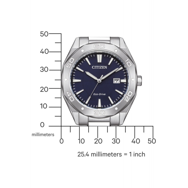 Citizen Active Sport ∅41 mm - 10 ATM, Esfera azul, brazalete de acero