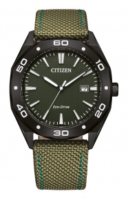 Citizen Active Sport ∅41 mm - 10 ATM, Esfera verde, correa de nylon olive