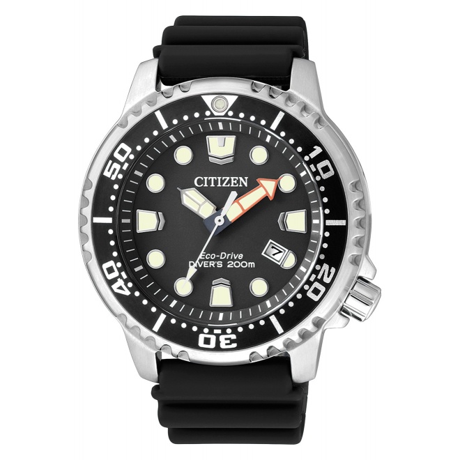 Citizen Diver’s Eco Drive ∅44 mm - 20 ATM, Esfera negra, correa de caucho