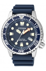Citizen Diver’s Eco Drive ∅44 mm - 20 ATM, Esfera azul, correa de caucho