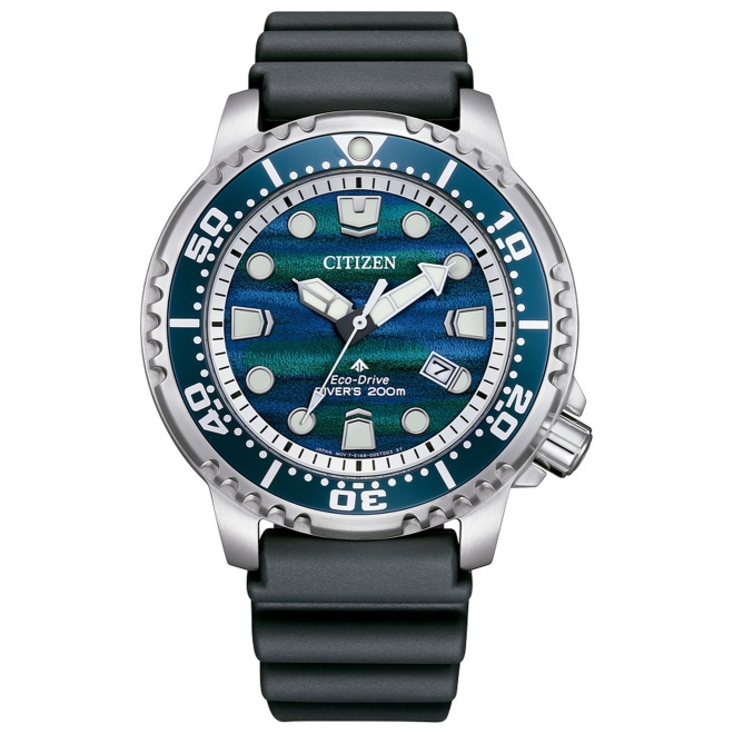 Citizen Diver’s Eco Drive ∅44 mm - 20 ATM, Esfera azul, correa de caucho biomass