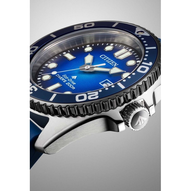 Citizen Diver’s Eco Drive ∅40,55 mm - 20 ATM, Esfera azul, correa de poliuretano