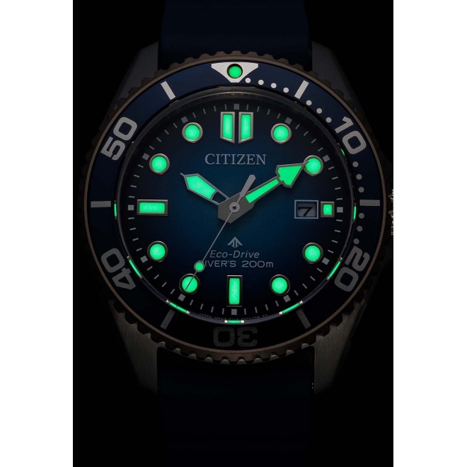 Citizen Diver’s Eco Drive ∅40,55 mm - 20 ATM, Esfera azul, correa de poliuretano