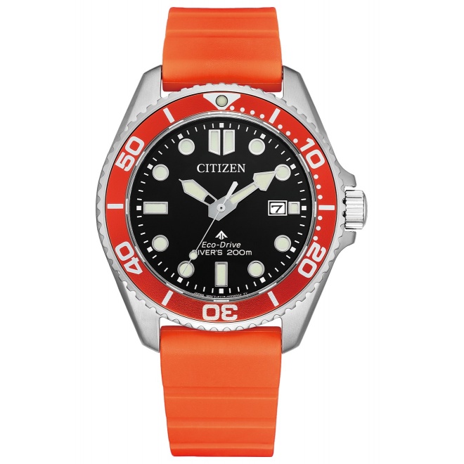 Citizen Diver’s Eco Drive ∅40,55 mm - 20 ATM, Esfera negra, correa de poliuretano