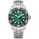 Citizen Diver’s Eco Drive BN026 ∅40,55 mm - 20 ATM, Esfera verde, brazalete de acero